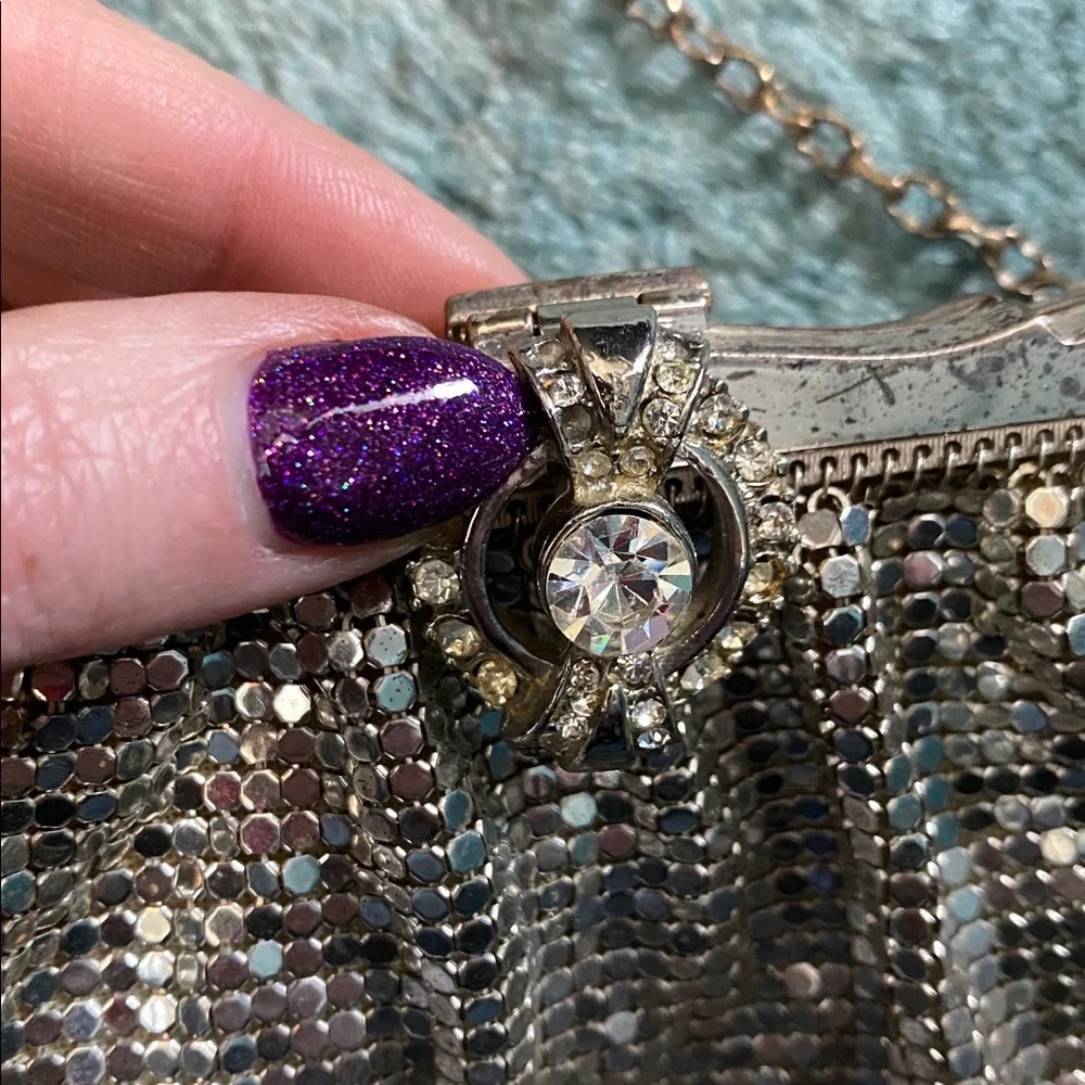 Whiting & Davis 1940s mesh evening bag - Picture 8 of 9
